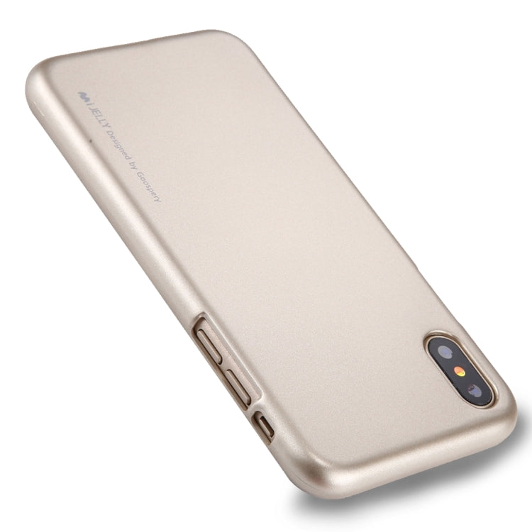 For iPhone X / XS GOOSPERY MERCURY i JELLY Metal and Oil Painting Soft TPU Protective Back Cover Case