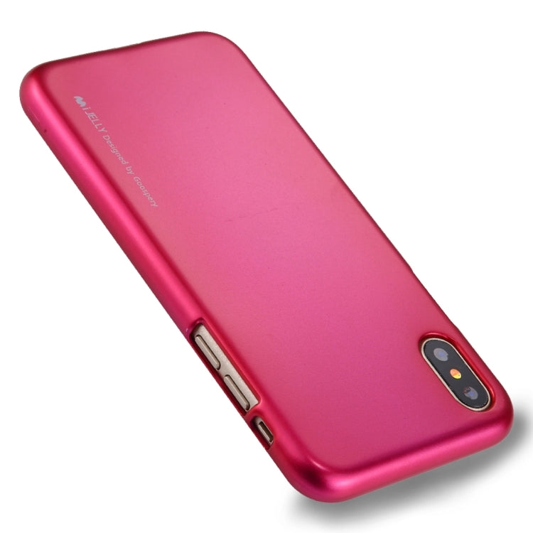 For iPhone X / XS GOOSPERY MERCURY i JELLY Metal and Oil Painting Soft TPU Protective Back Cover Case