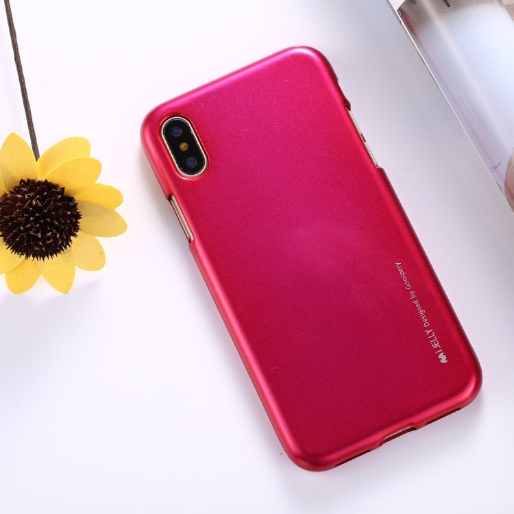 For iPhone X / XS GOOSPERY MERCURY i JELLY Metal and Oil Painting Soft TPU Protective Back Cover Case