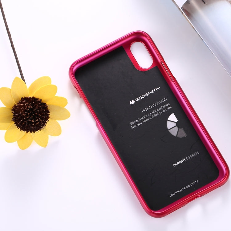 For iPhone X / XS GOOSPERY MERCURY i JELLY Metal and Oil Painting Soft TPU Protective Back Cover Case