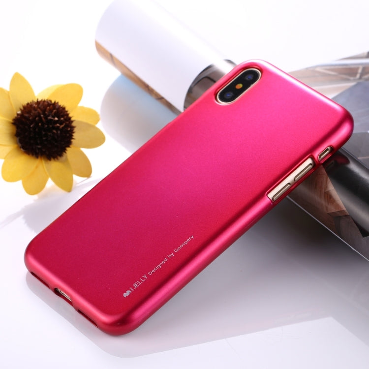 For iPhone X / XS GOOSPERY MERCURY i JELLY Metal and Oil Painting Soft TPU Protective Back Cover Case