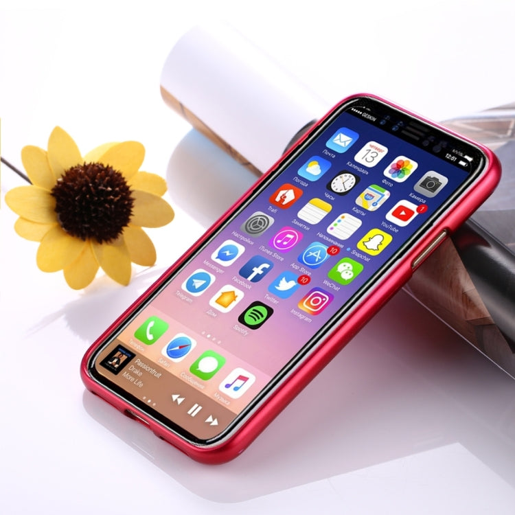 For iPhone X / XS GOOSPERY MERCURY i JELLY Metal and Oil Painting Soft TPU Protective Back Cover Case