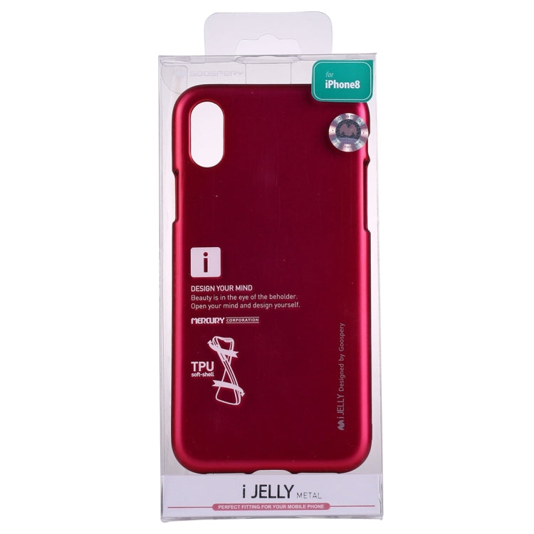 For iPhone X / XS GOOSPERY MERCURY i JELLY Metal and Oil Painting Soft TPU Protective Back Cover Case