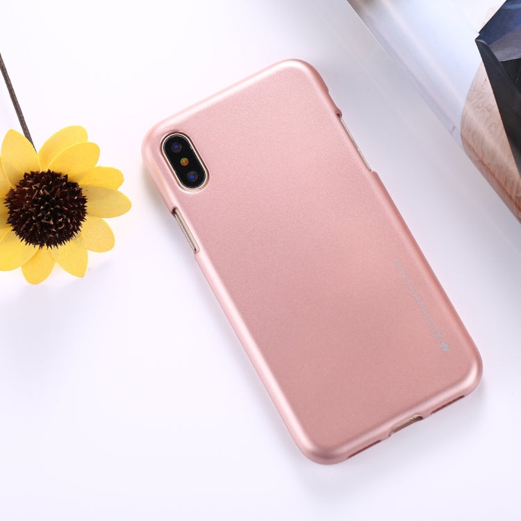 For iPhone X / XS GOOSPERY MERCURY i JELLY Metal and Oil Painting Soft TPU Protective Back Cover Case