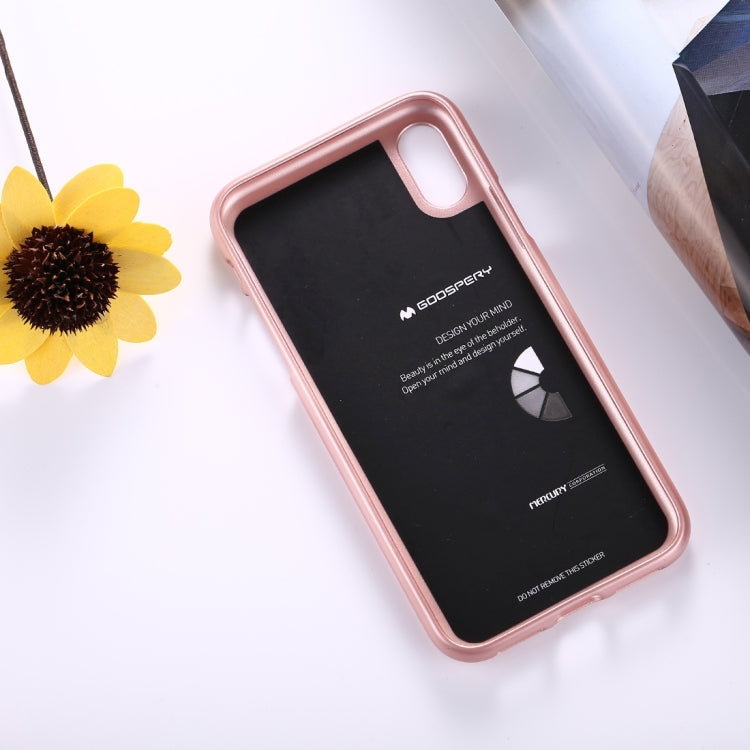 For iPhone X / XS GOOSPERY MERCURY i JELLY Metal and Oil Painting Soft TPU Protective Back Cover Case