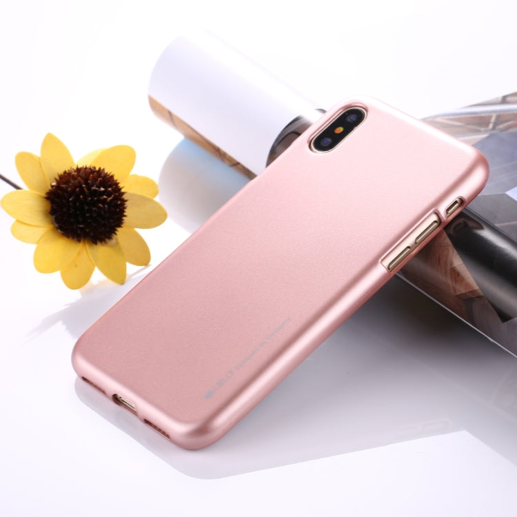 For iPhone X / XS GOOSPERY MERCURY i JELLY Metal and Oil Painting Soft TPU Protective Back Cover Case