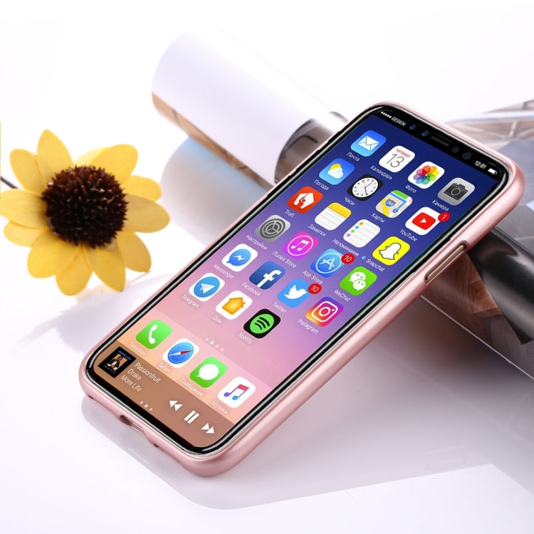 For iPhone X / XS GOOSPERY MERCURY i JELLY Metal and Oil Painting Soft TPU Protective Back Cover Case