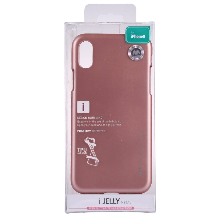 For iPhone X / XS GOOSPERY MERCURY i JELLY Metal and Oil Painting Soft TPU Protective Back Cover Case