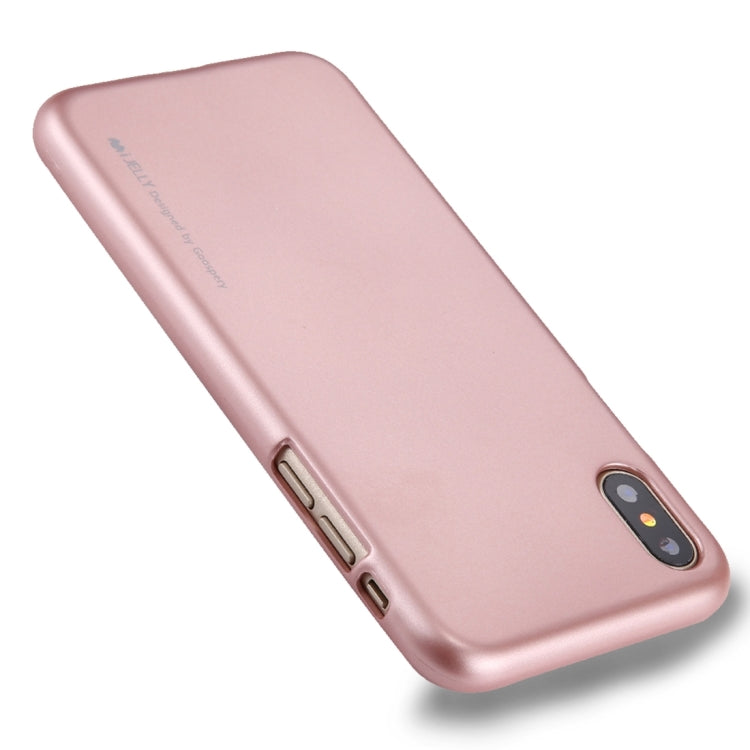For iPhone X / XS GOOSPERY MERCURY i JELLY Metal and Oil Painting Soft TPU Protective Back Cover Case
