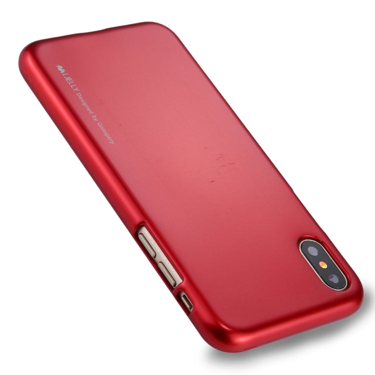 For iPhone X / XS GOOSPERY MERCURY i JELLY Metal and Oil Painting Soft TPU Protective Back Cover Case