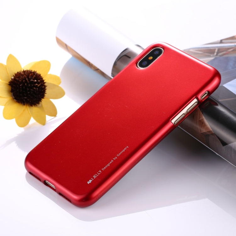 For iPhone X / XS GOOSPERY MERCURY i JELLY Metal and Oil Painting Soft TPU Protective Back Cover Case