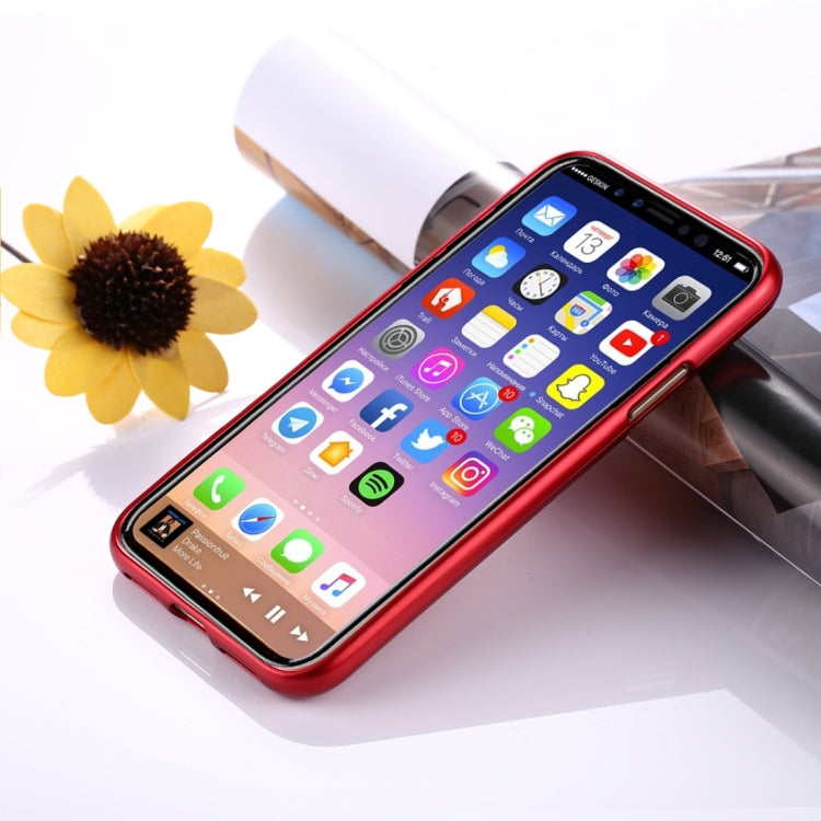For iPhone X / XS GOOSPERY MERCURY i JELLY Metal and Oil Painting Soft TPU Protective Back Cover Case