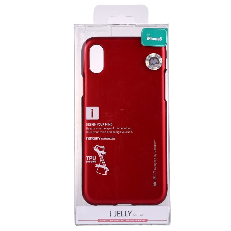 For iPhone X / XS GOOSPERY MERCURY i JELLY Metal and Oil Painting Soft TPU Protective Back Cover Case