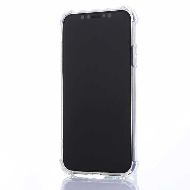 For iPhone X / XS Transparent Shockproof TPU Protective Back Cover Case(Transparent)