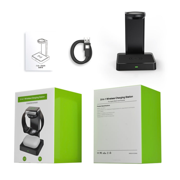 DXL-WA12 2 In 1 Wireless Charger Station for Samsung Watch / Galaxy Buds 2019