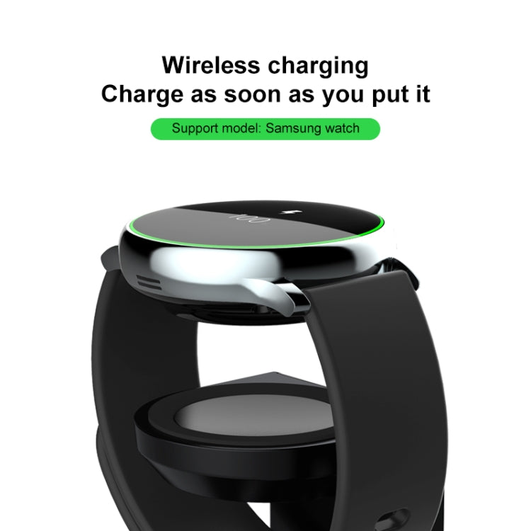 DXL-WA12 2 In 1 Wireless Charger Station for Samsung Watch / Galaxy Buds 2019