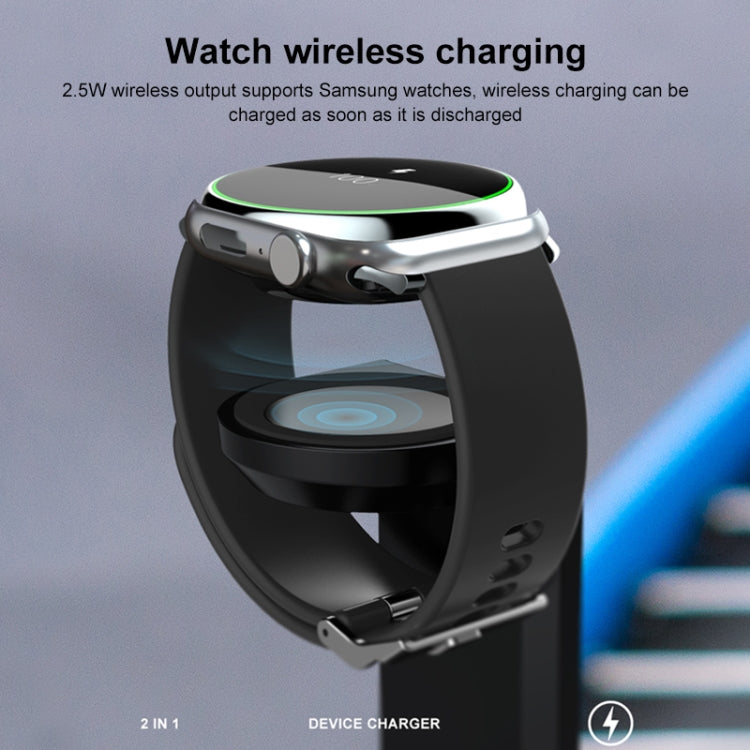 DXL-WA12 2 In 1 Wireless Charger Station for Samsung Watch / Galaxy Buds 2019