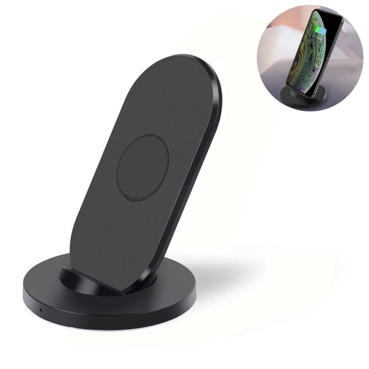 A2 10W Vertical Wireless Charging Charger for iPhone XR / XS Max / Galaxy S9+ / S9 / Huawei Mate 20 Pro and Other QI-enabled Device (Black)