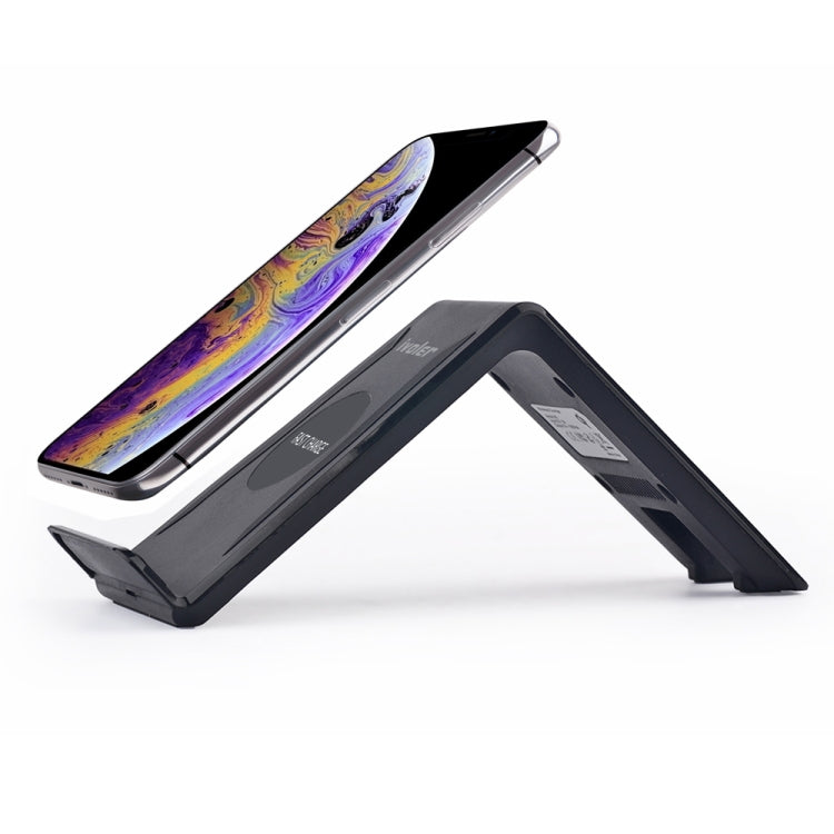 A6 10W Vertical Wireless Charging Charger for iPhone XR / XS Max / Galaxy S9+ / S9 / Huawei Mate 20 Pro and Other QI-enabled Device (Black)