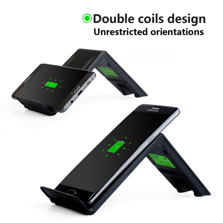 A6 10W Vertical Wireless Charging Charger for iPhone XR / XS Max / Galaxy S9+ / S9 / Huawei Mate 20 Pro and Other QI-enabled Device (Black)