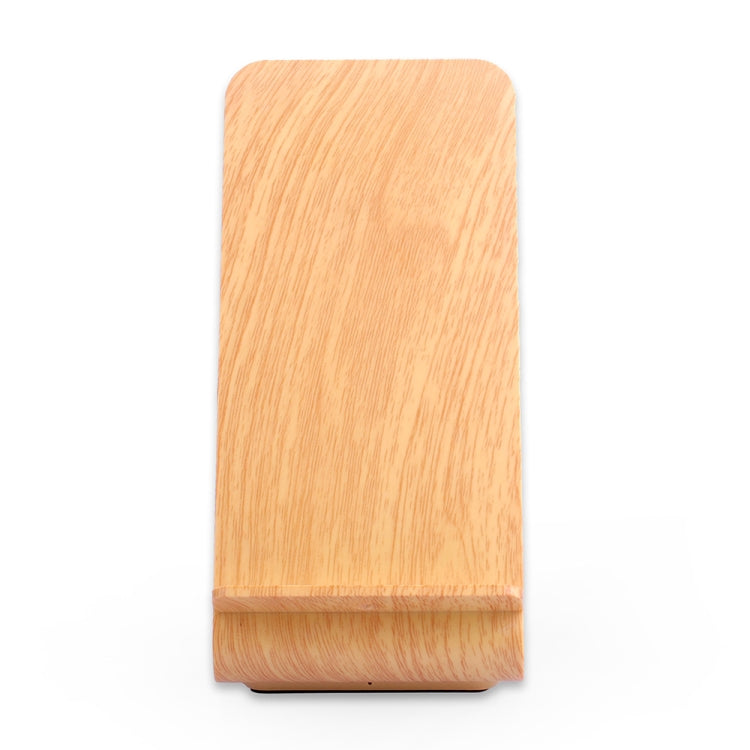 A8 10W Wood Texture Vertical Wireless Charging Charger for iPhone XR / XS Max / Galaxy S9+ / S9 / Huawei Mate 20 Pro and Other QI-enabled Device