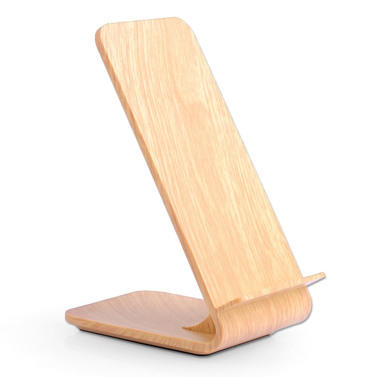 A8 10W Wood Texture Vertical Wireless Charging Charger for iPhone XR / XS Max / Galaxy S9+ / S9 / Huawei Mate 20 Pro and Other QI-enabled Device
