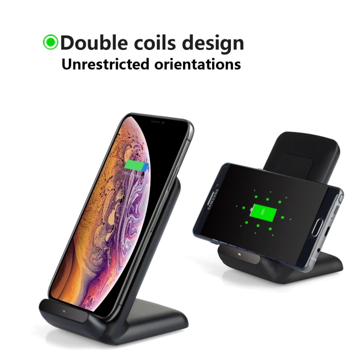 A18 10W QI Vertical Wireless Charging Charger(Black)