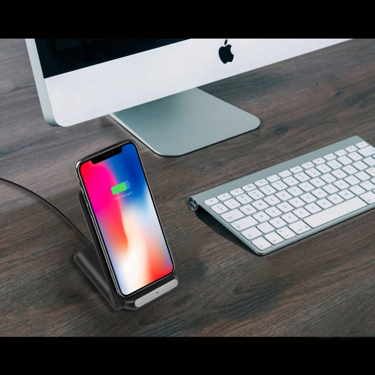 A18 10W QI Vertical Wireless Charging Charger(Black)