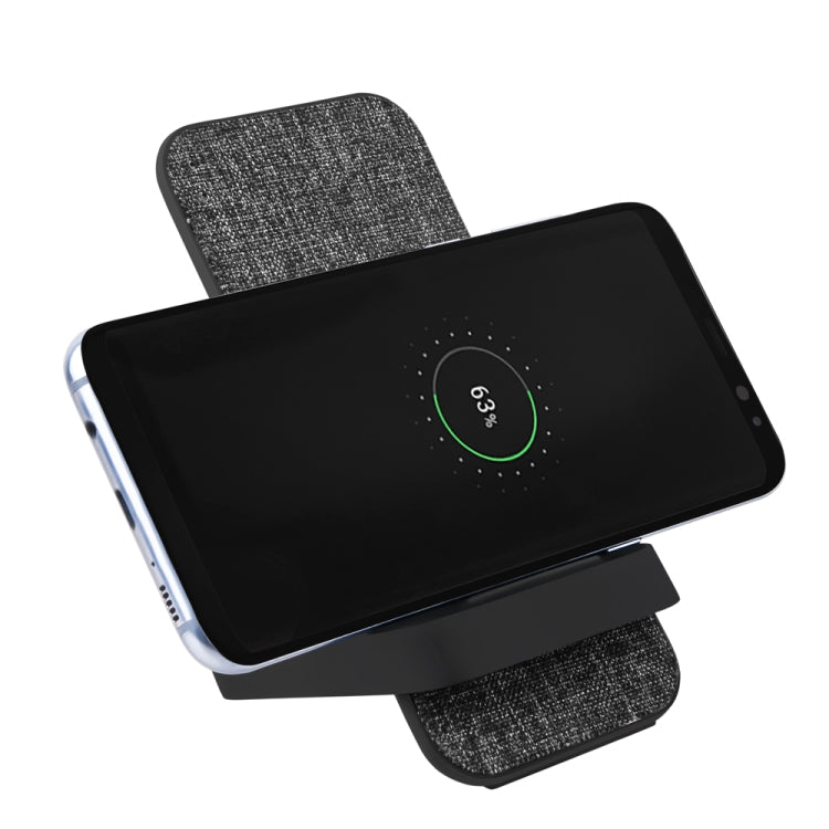 K8 10W Vertical Wireless Charging Charger for iPhone XR / XS Max / Galaxy S9+ / S9 / Huawei Mate 20 Pro and Other QI-enabled Device (Black)