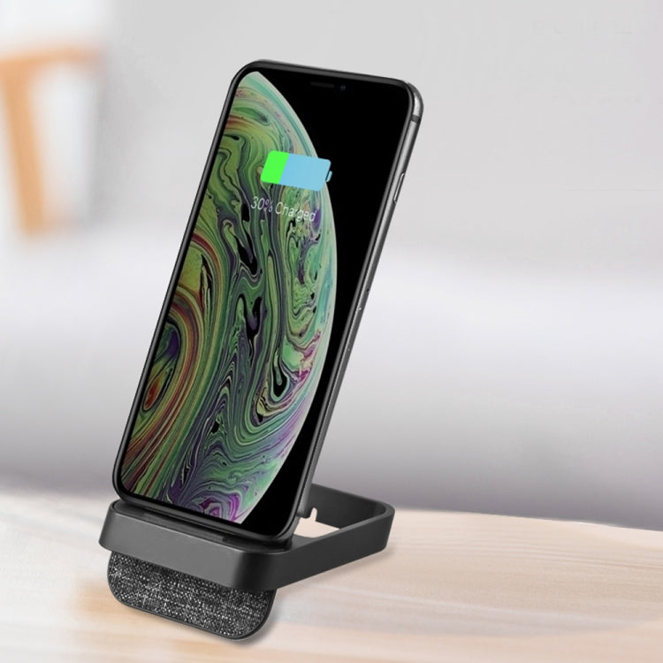 K8 10W Vertical Wireless Charging Charger for iPhone XR / XS Max / Galaxy S9+ / S9 / Huawei Mate 20 Pro and Other QI-enabled Device (Black)