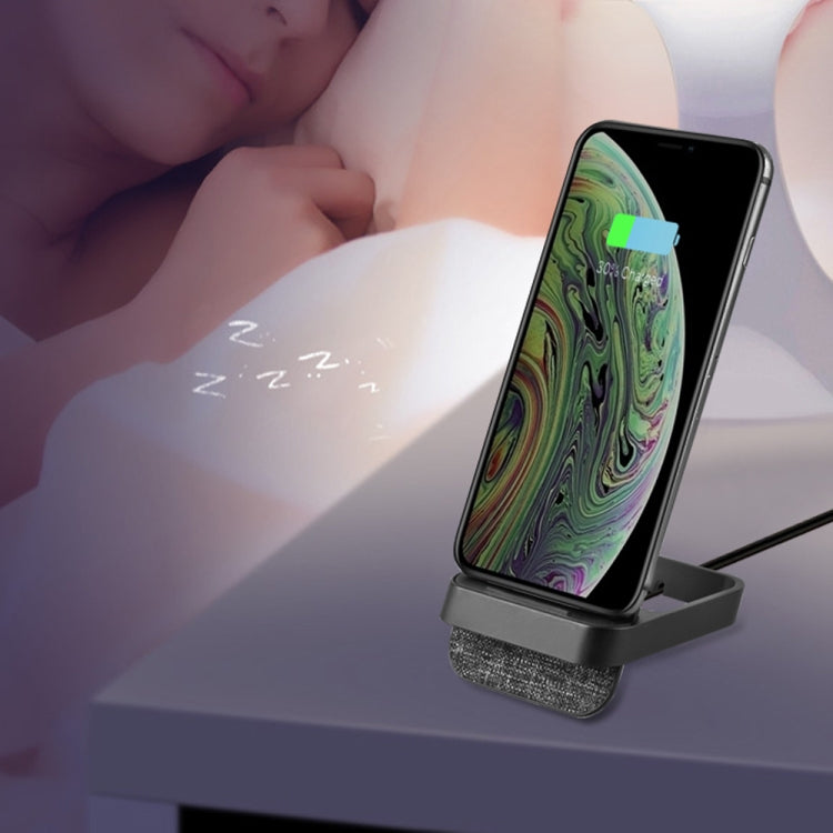 K8 10W Vertical Wireless Charging Charger for iPhone XR / XS Max / Galaxy S9+ / S9 / Huawei Mate 20 Pro and Other QI-enabled Device (Black)