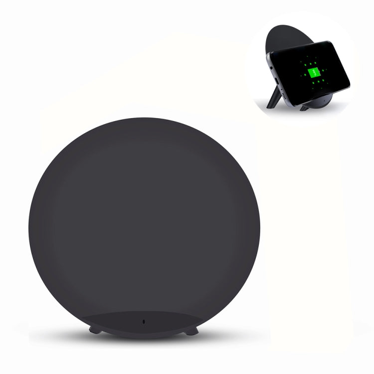 K10 10W Vertical Wireless Charging Charger for iPhone XR / XS Max / Galaxy S9+ / S9 / Huawei Mate 20 Pro and Other QI-enabled Device (Black)