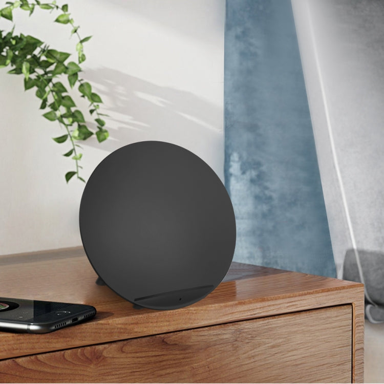 K10 10W Vertical Wireless Charging Charger for iPhone XR / XS Max / Galaxy S9+ / S9 / Huawei Mate 20 Pro and Other QI-enabled Device (Black)