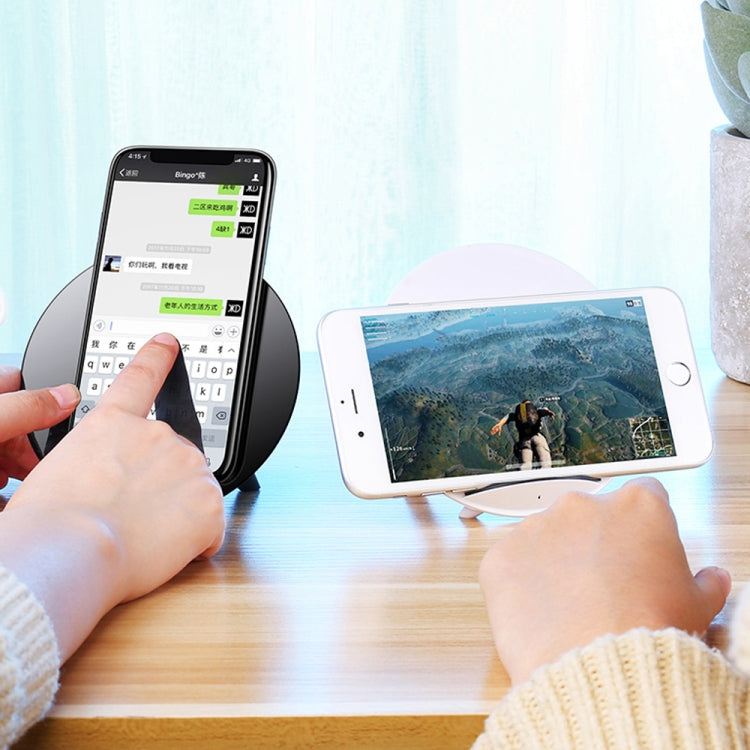 K10 10W Vertical Wireless Charging Charger for iPhone XR / XS Max / Galaxy S9+ / S9 / Huawei Mate 20 Pro and Other QI-enabled Device (Black)
