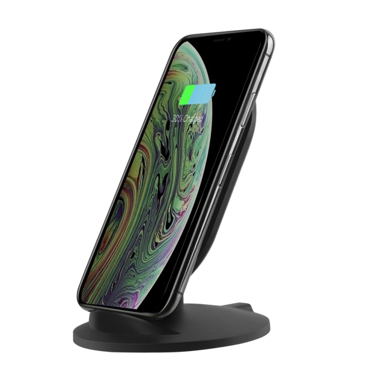 M8 10W Vertical Wireless Charging Charger for iPhone XR / XS Max / Galaxy S9+ / S9 / Huawei Mate 20 Pro and Other QI-enabled Device (Black)