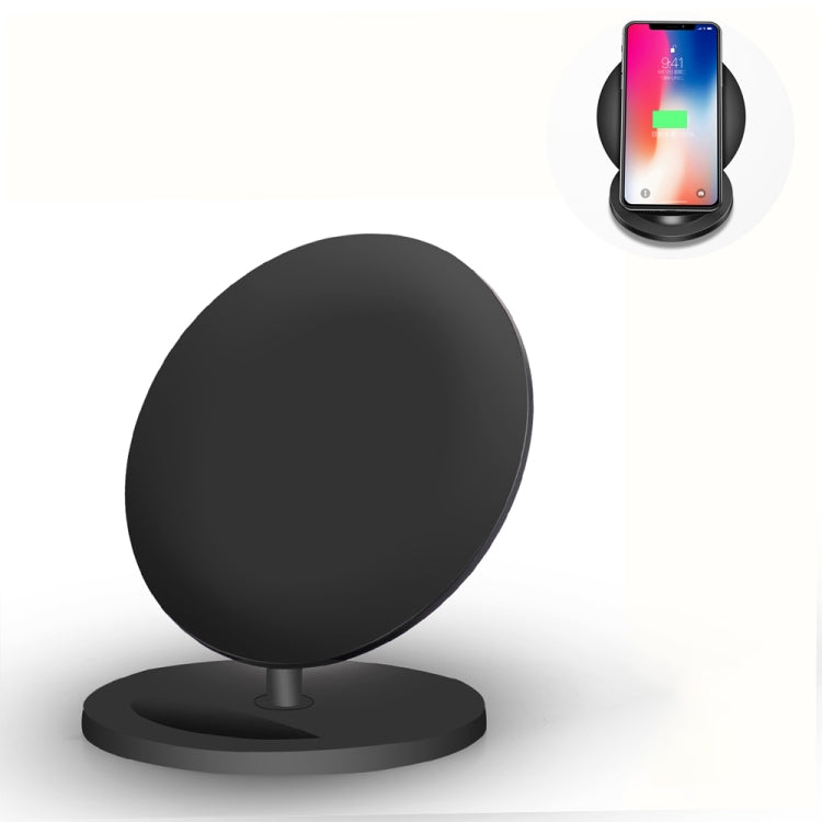 Q8 10W Vertical Wireless Charging Charger for iPhone XR / XS Max / Galaxy S9+ / S9 / Huawei Mate 20 Pro and Other QI-enabled Device (Black)