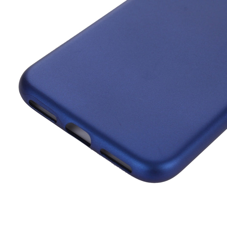 For iPhone X / XS Solid Color Metal Paint TPU Protective Back Cover Case