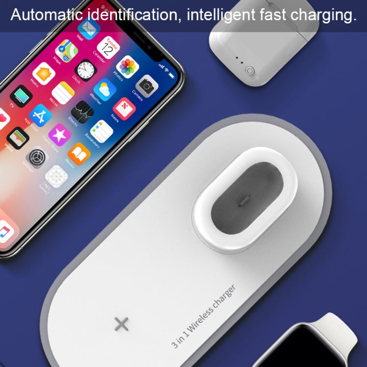 W33 3 in 1 QI Standard Wireless Charger for iPhone & iWatch & AirPods