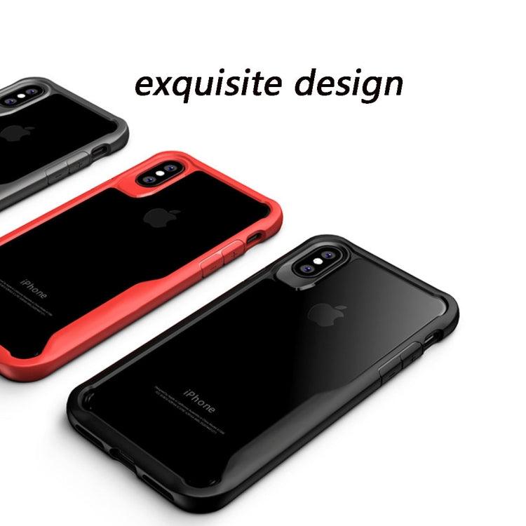 For iPhone X / XS  TPU + PC Combination Protective Back Cover Case(Black)
