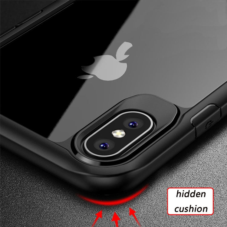 For iPhone X / XS  TPU + PC Combination Protective Back Cover Case(Black)