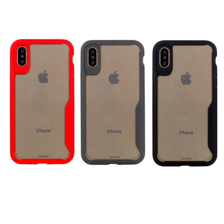 For iPhone X / XS  TPU + PC Combination Protective Back Cover Case(Black)