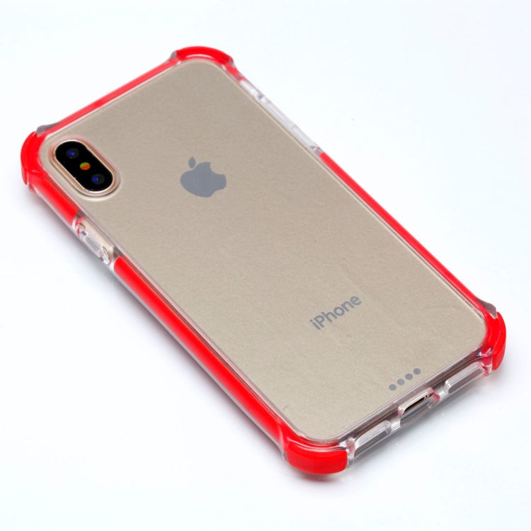 For iPhone X / XS TPU + PC Combination Protective Back Cover Case (Red)