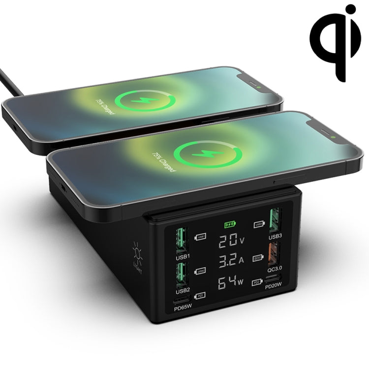 HHW-888W Multi-ports Two-seater Wireless Charger