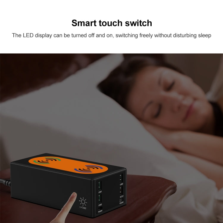 HHW-888W Multi-ports Two-seater Wireless Charger