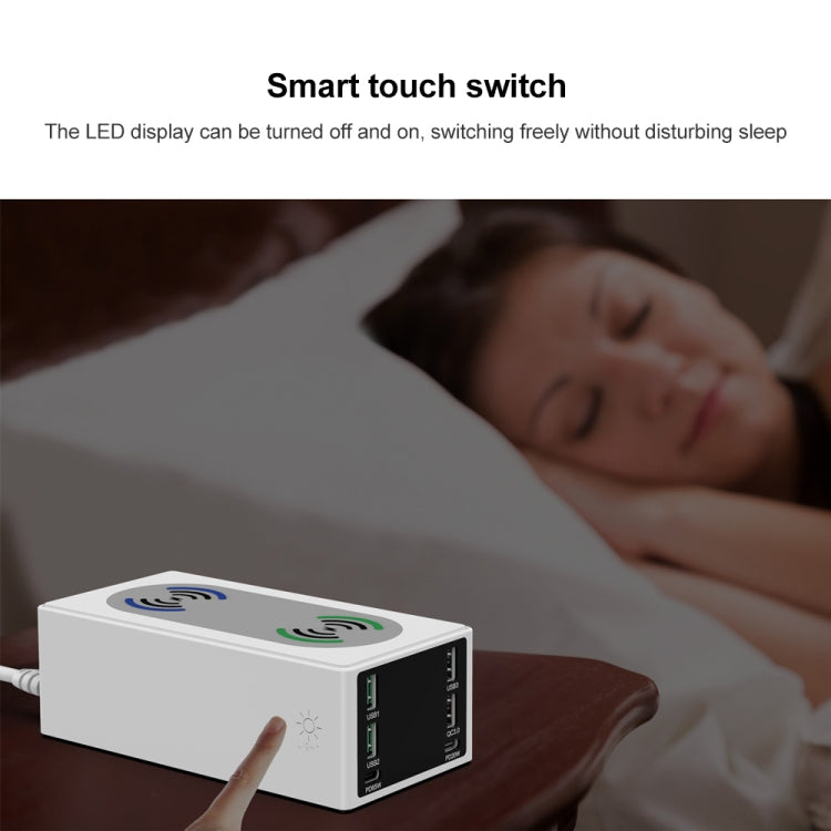 HHW-888W Multi-ports Two-seater Wireless Charger
