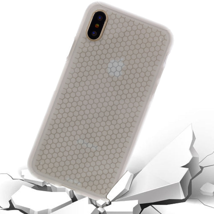 For iPhone X / XS TPU Protective Back Cover Case (White)