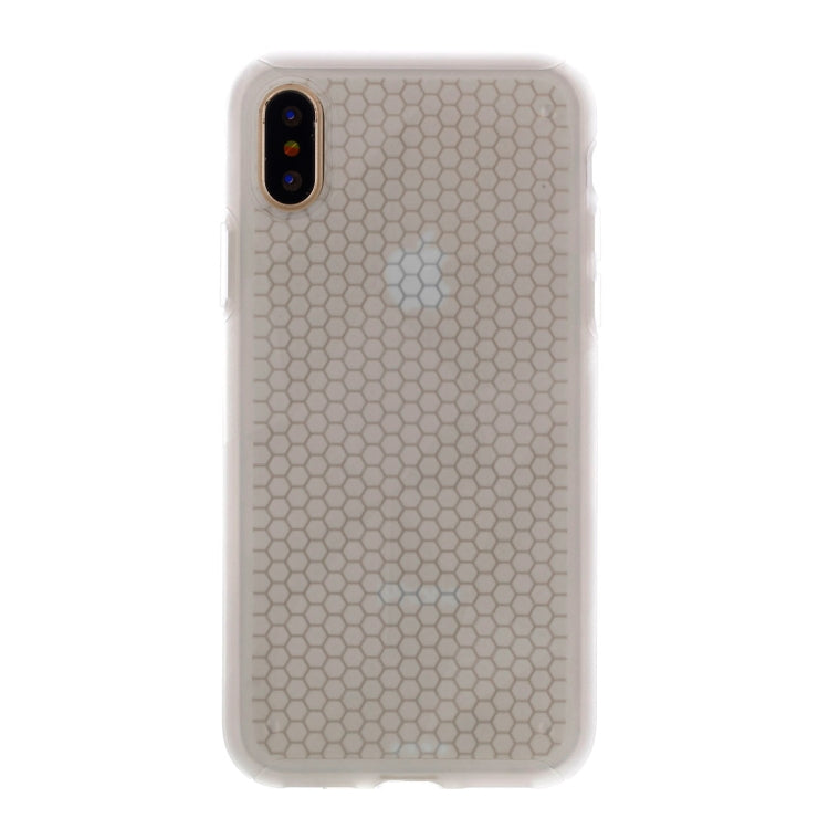 For iPhone X / XS TPU Protective Back Cover Case (White)