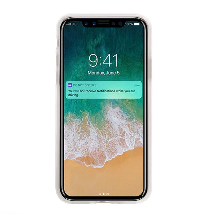 For iPhone X / XS TPU Protective Back Cover Case (White)