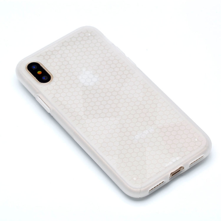 For iPhone X / XS TPU Protective Back Cover Case (White)