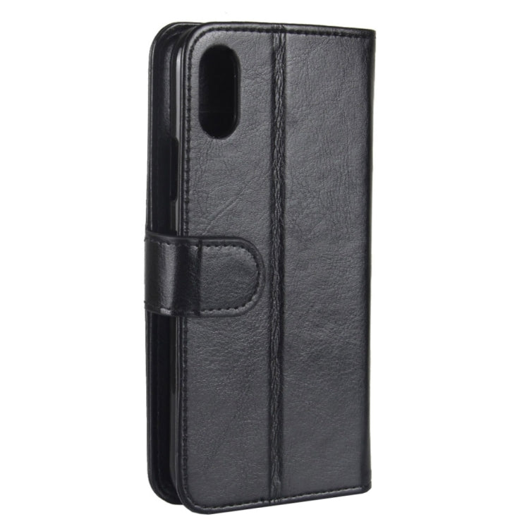 For iPhone X / XS Crazy Horse Texture PU +TPU Horizontal Flip Leather Case with Holder & Card Slots & Wallet & Photo Frame